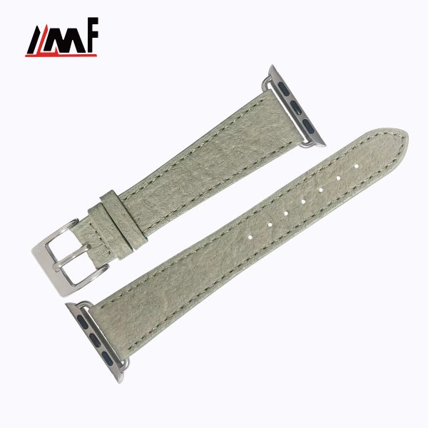 Embossed Flexible Green Pineapple Leaf Fibre Water Resistant Smart Watch Band - Image 3