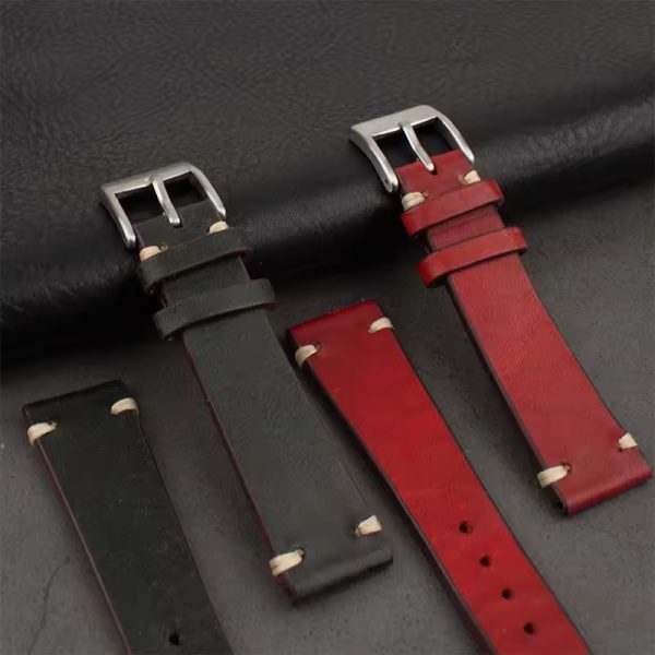 Calf Grain Pattern Leather Watch Strap - Image 2