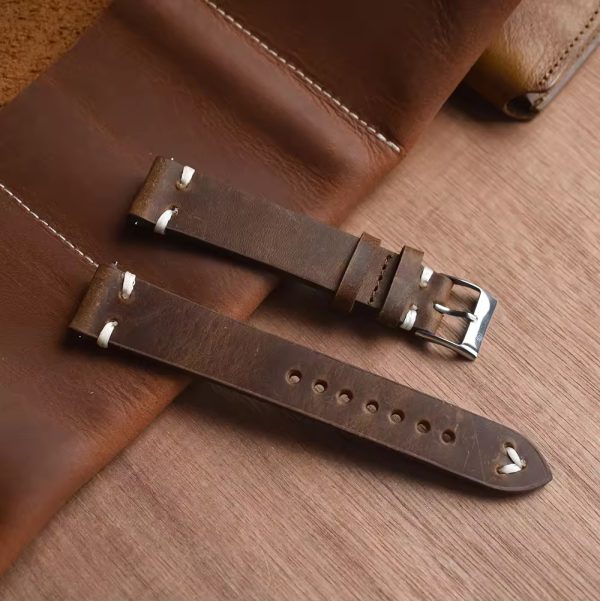 Calf Grain Pattern Leather Watch Strap - Image 6