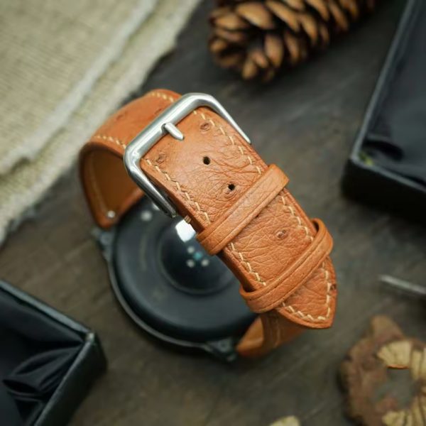 Ostrich leather quick release leather strap - Image 3