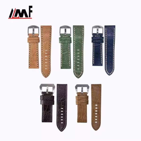 Ostrich Leg Leather Watch Strap