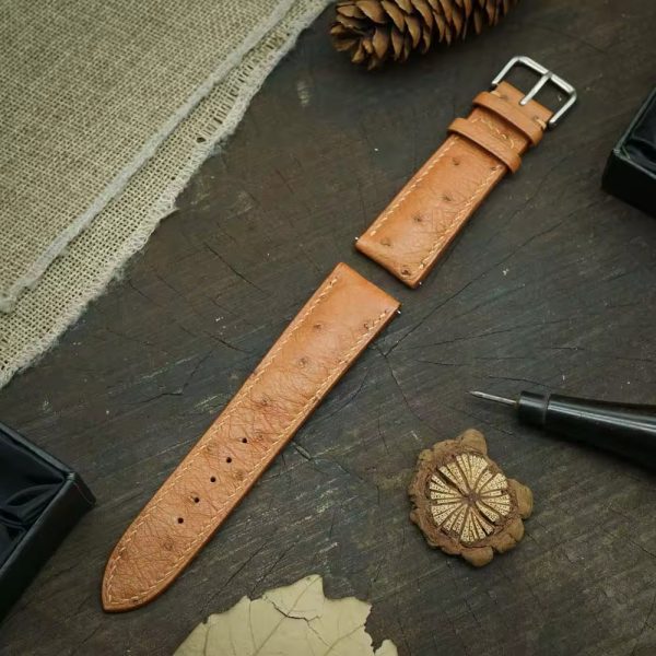 Ostrich leather quick release leather strap - Image 2