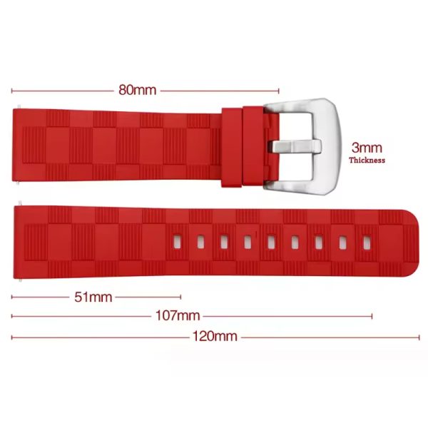 Quick Release FKM Rubber Watch Band - Image 6