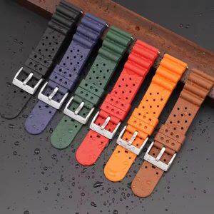 Fluororubber smart watch strap