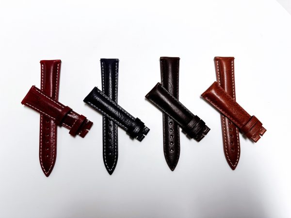 Thick padding Oil wax leather watch strap