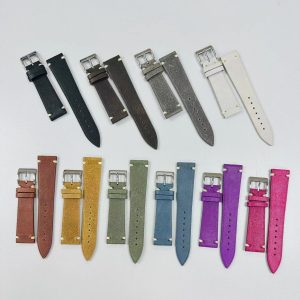 Hand-stitched frosted Calf Leather watch strap