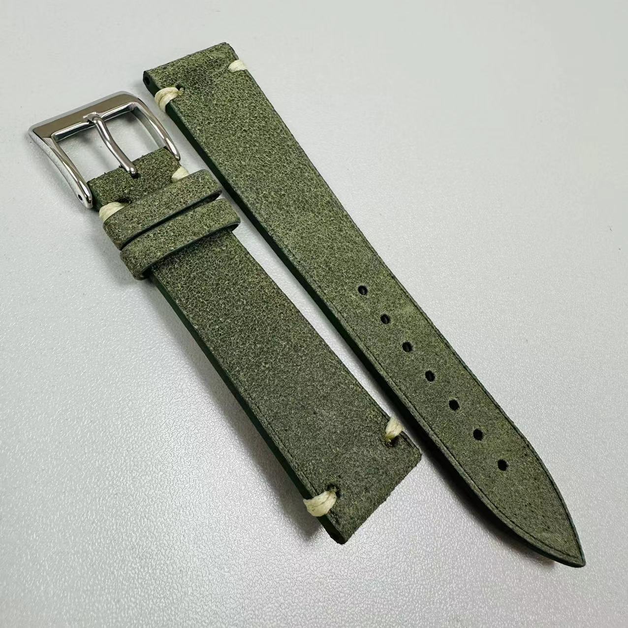 Hand-stitched frosted Calf Leather watch strap - Image 5