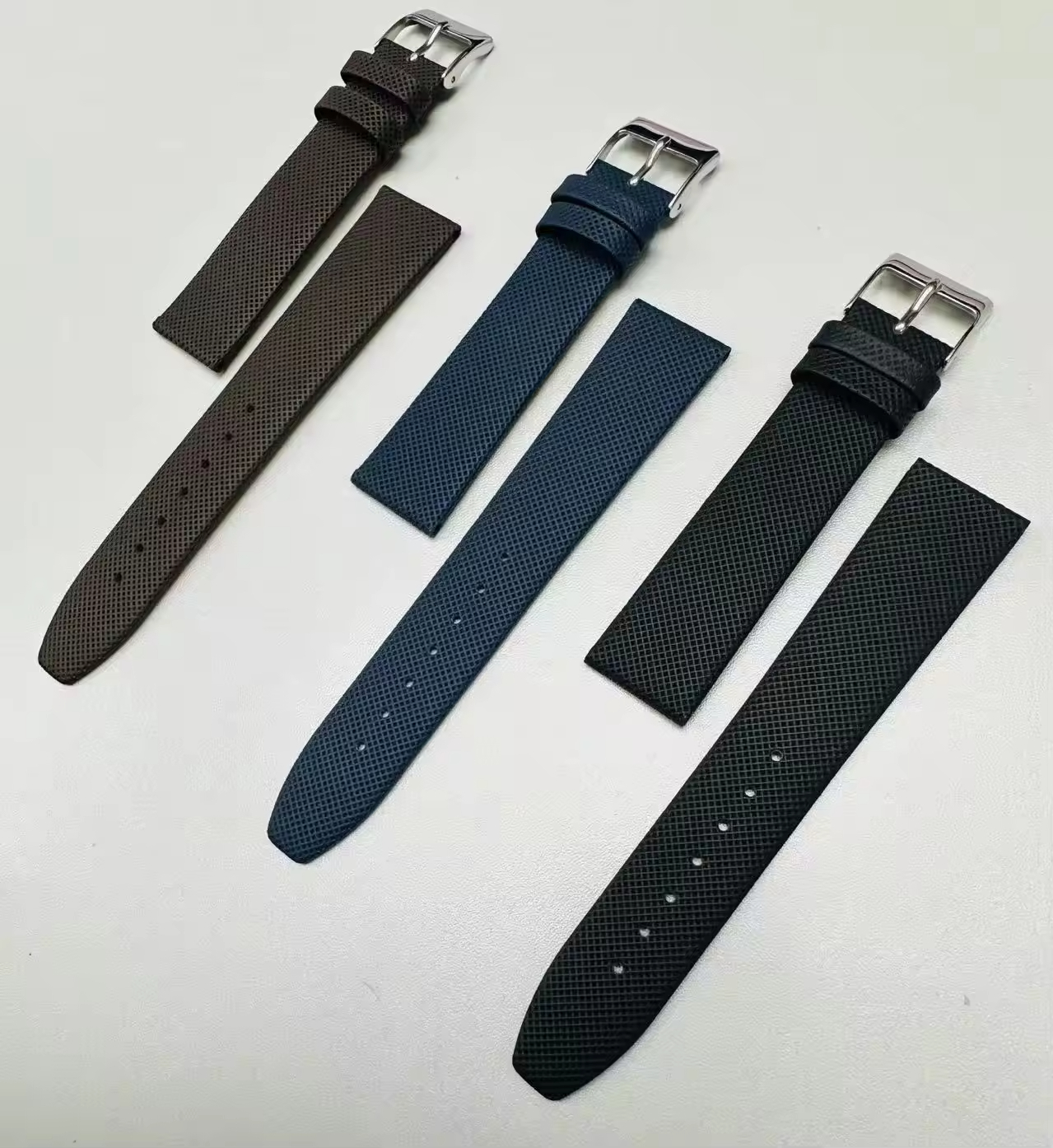 Square End Calf Leather Watch Strap - Image 4