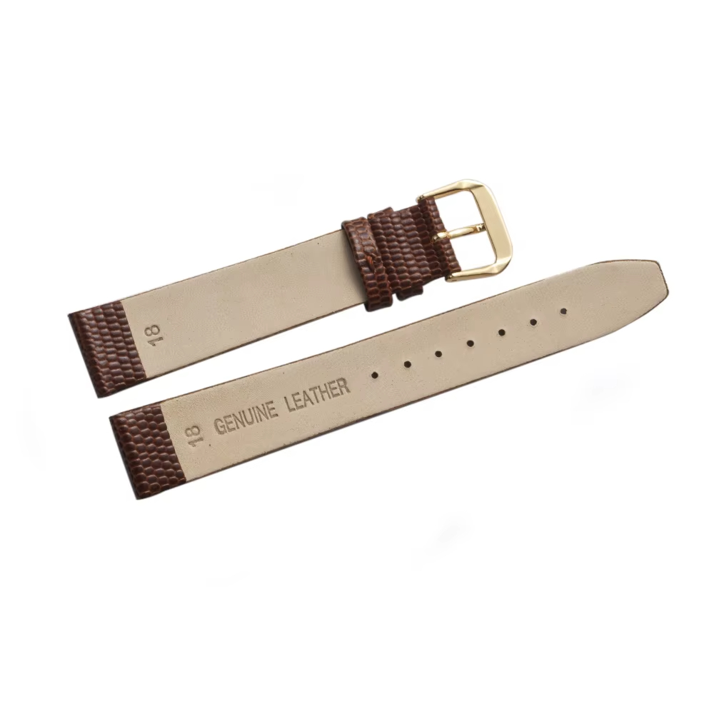 Embossed Lizard Grain Calf Leather Watch Strap - Image 6
