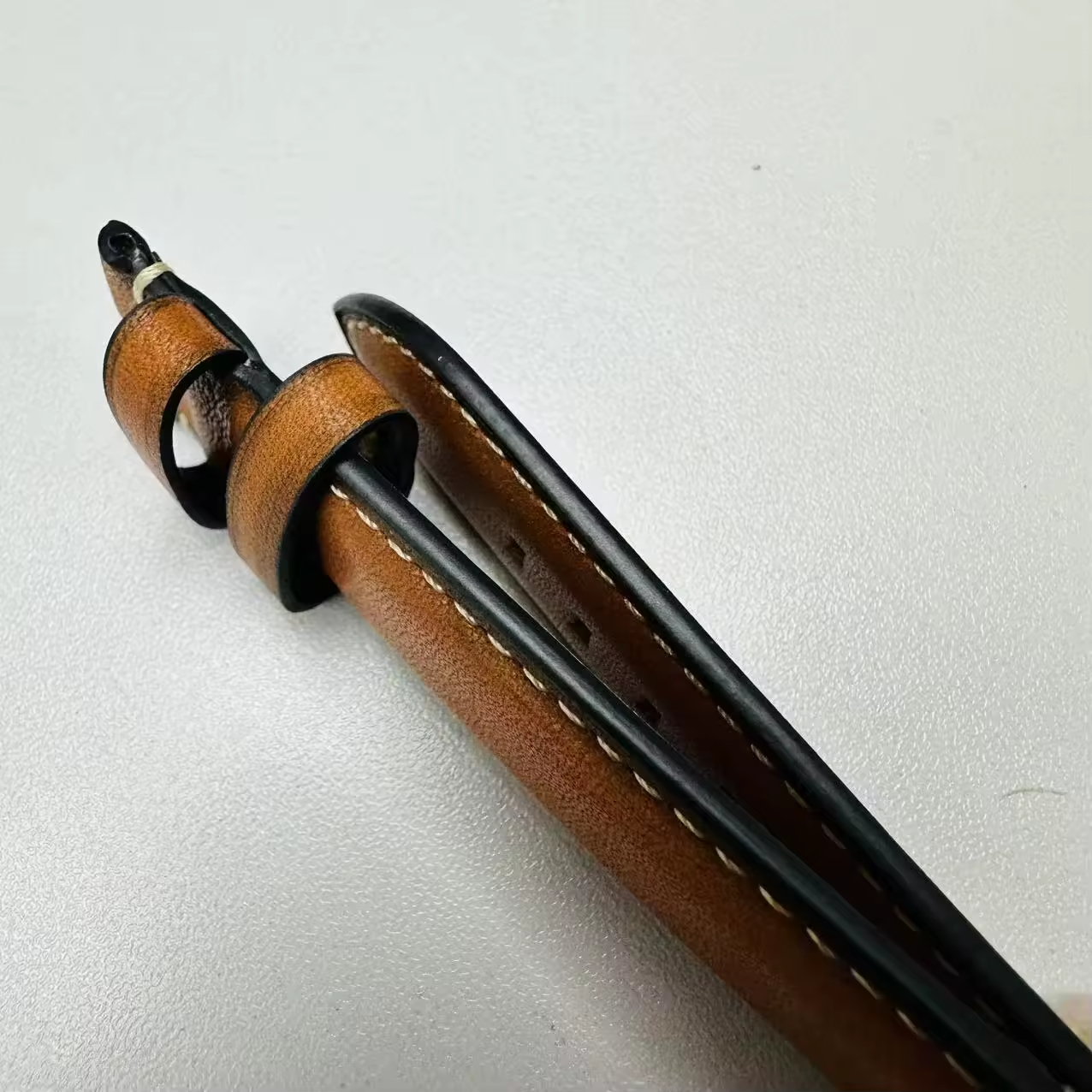 Italian Oil Wax Leather Watch Strap - Image 7