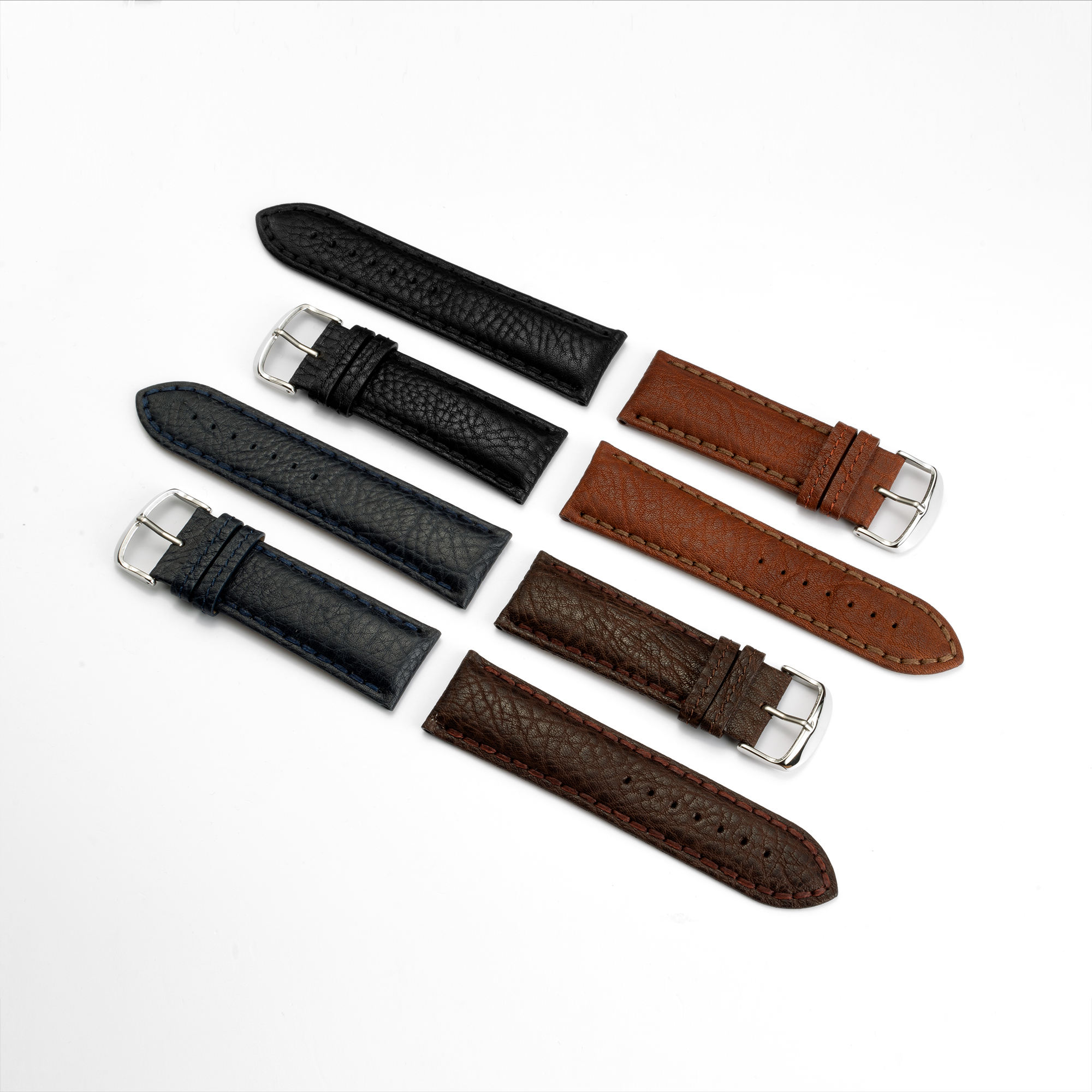 Italian Buffalo Leather Hand Stitched Watch Strap