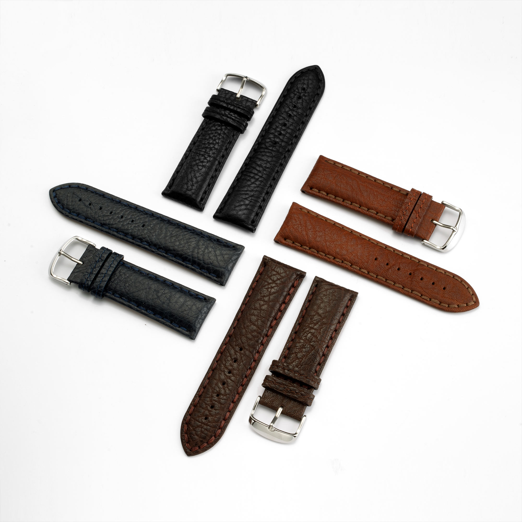 Italian Buffalo Leather Hand Stitched Watch Strap - Image 2
