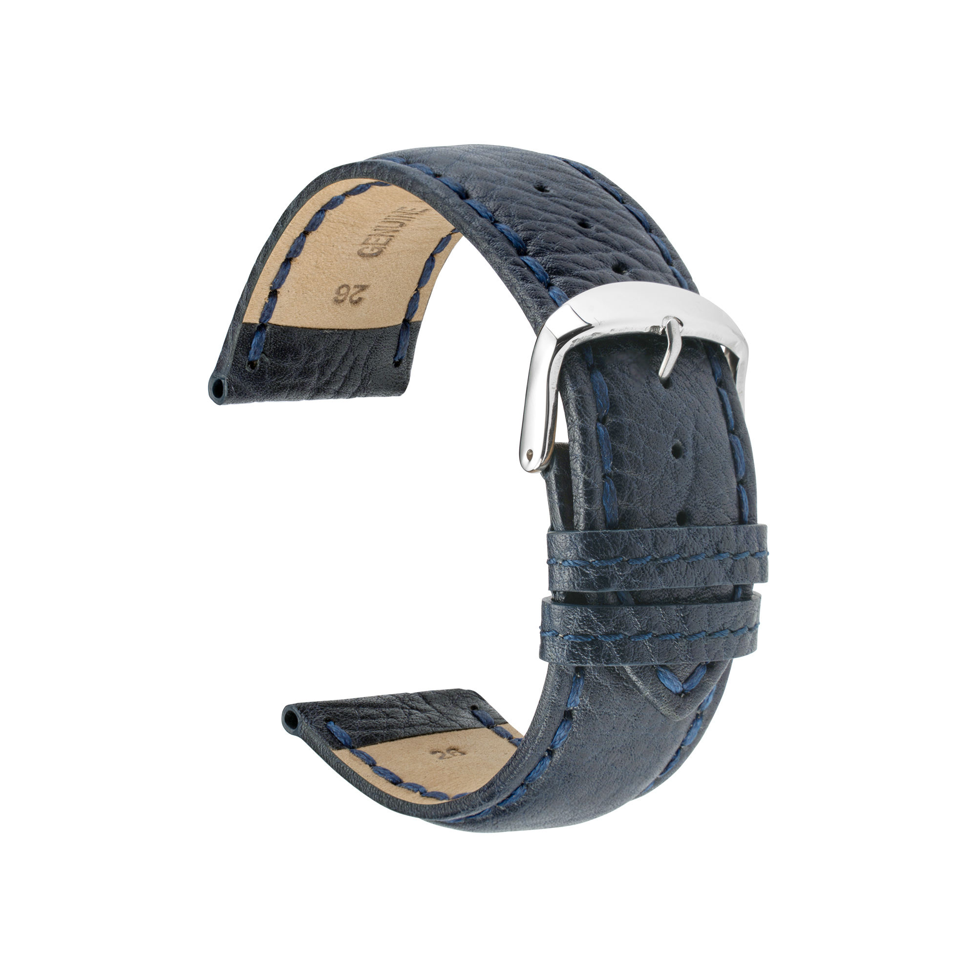 Italian Buffalo Leather Hand Stitched Watch Strap - Image 4