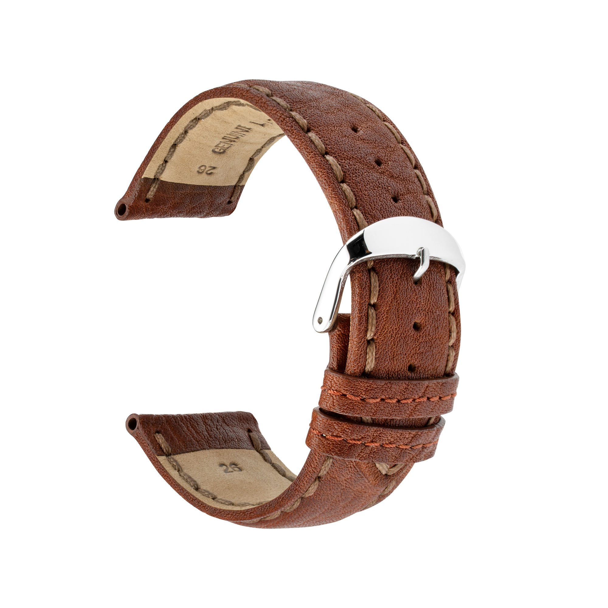 Italian Buffalo Leather Hand Stitched Watch Strap - Image 5